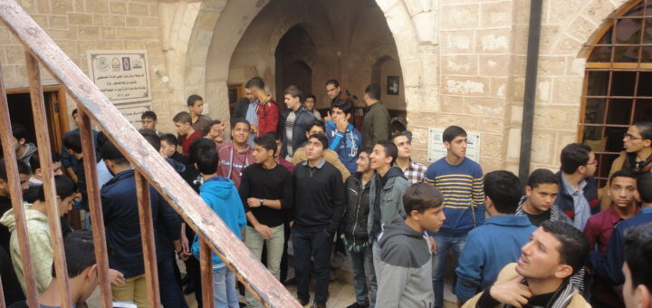 Students Exploring the Ancient house